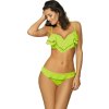 Limetkové volánkové push-up bikiny Matylda Erba
