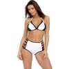 Bílo-černé stylové bikiny Verona Bianco (Velikost S)