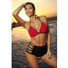 Červeno-černé stylové bikiny Lisa Carnaby