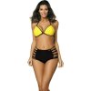 Žluto-černé stylové bikiny Lisa Primula
