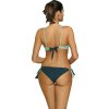 Tyrkysové bikiny s ozdobným výstřihem Shirley Camargue-Frozen (Velikost L)