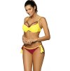 Žluto-fuchsiové bikiny s ozdobným výstřihem Shirley Magenta-Duffy
