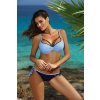 Modré bikiny s ozdobným výstřihem Shirley Orbita-Azzurro
