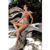 Červeno-modré barevné push-up bikiny Selena Martinica-Semifredo-Peacock