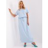 Světle modré maxi šaty