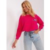 Fuchsiová crop top mikina