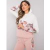 Růžovo-bílá dámská vzorovaná souprava