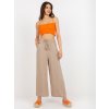 Béžové široké letní kalhoty