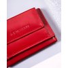 Peterson Malá červená kožená peněženka Y309