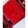 Peterson Malá červená kožená peněženka Y309
