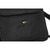 Peterson Černá pánská kožená messenger taška
