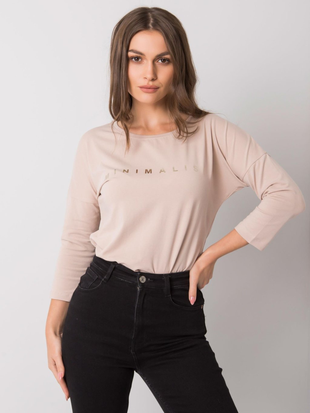 Bézs női MINIMALISTA póló