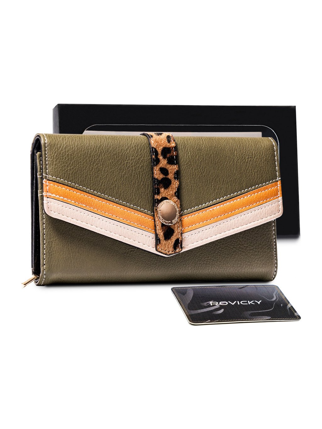 Lulu Castagnette IDALINE Színes pénztárca X011 - khaki