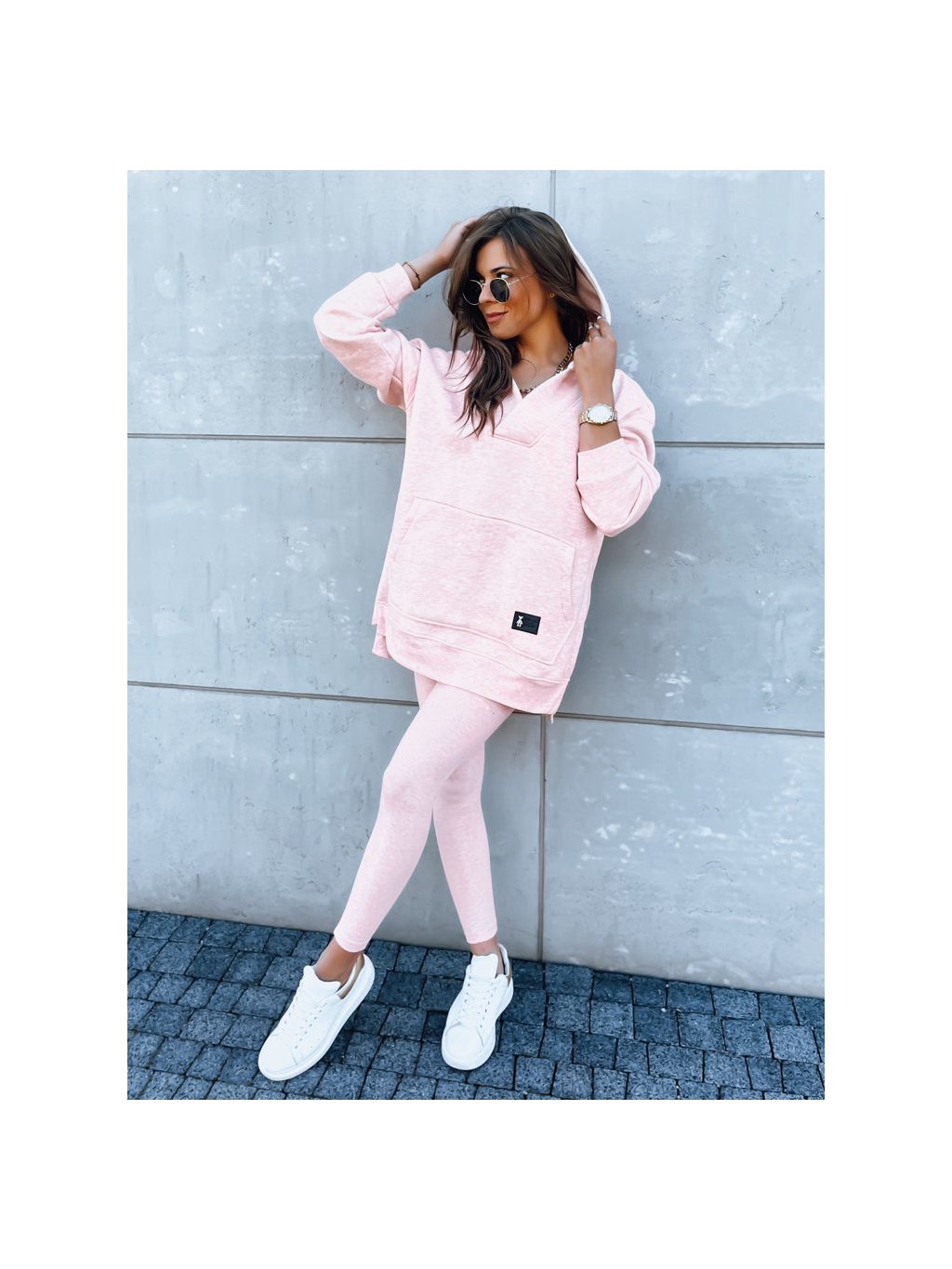 Női világos rózsaszín melegítő nadrágok és szettek és leggingszek - London  Club