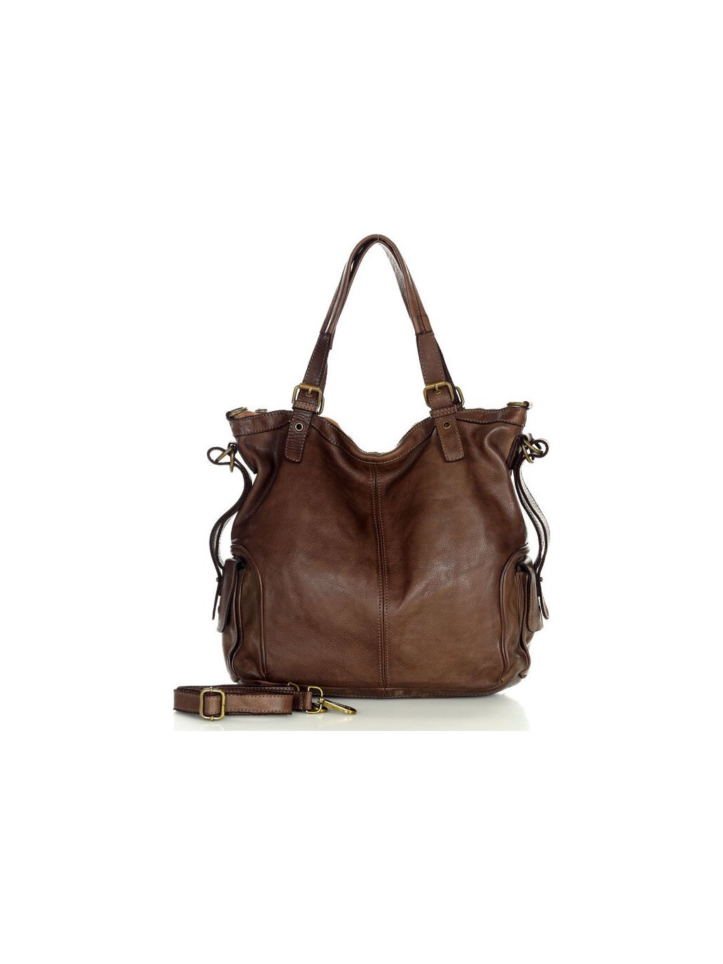 MARCO MAZZINI barna vintage shopper kézitáska (Méret ONE SIZE)