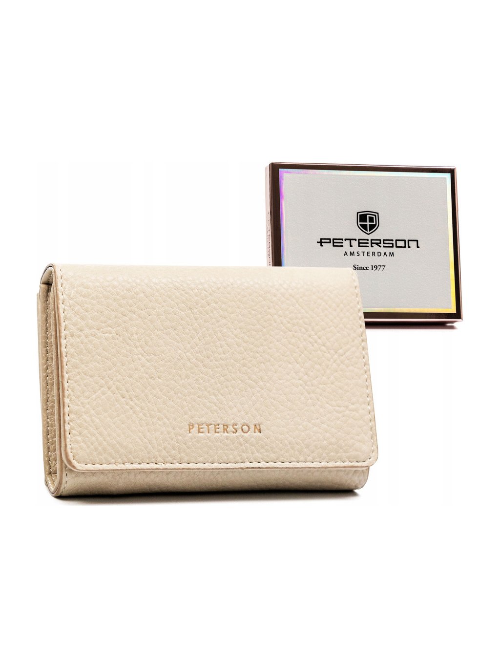 Peterson bézs tágas pénztárca Y682
