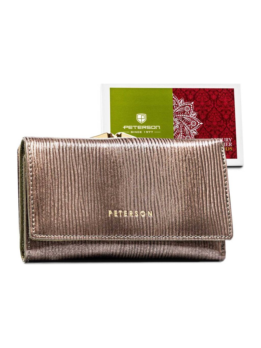 Elegáns ezüst, tágas női pénztárca Peterson Y716