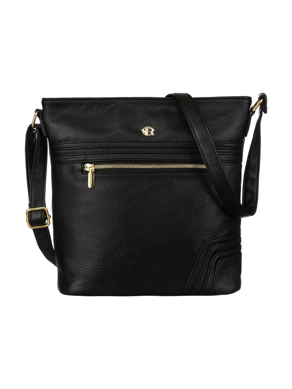 Fekete női tágas crossbody táska Rovicky