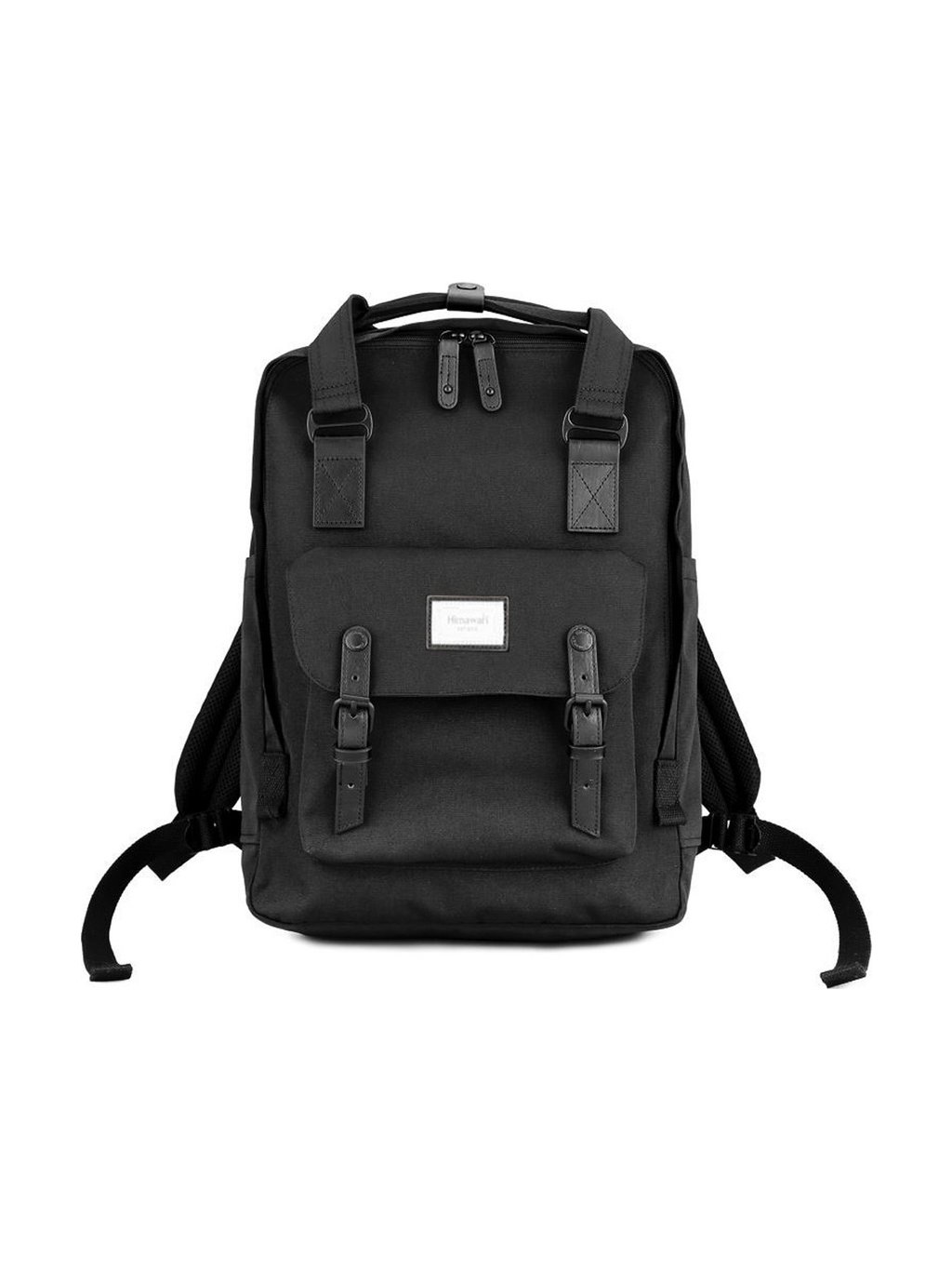 Himawari tágas fekete hátizsák laptop zsebbel