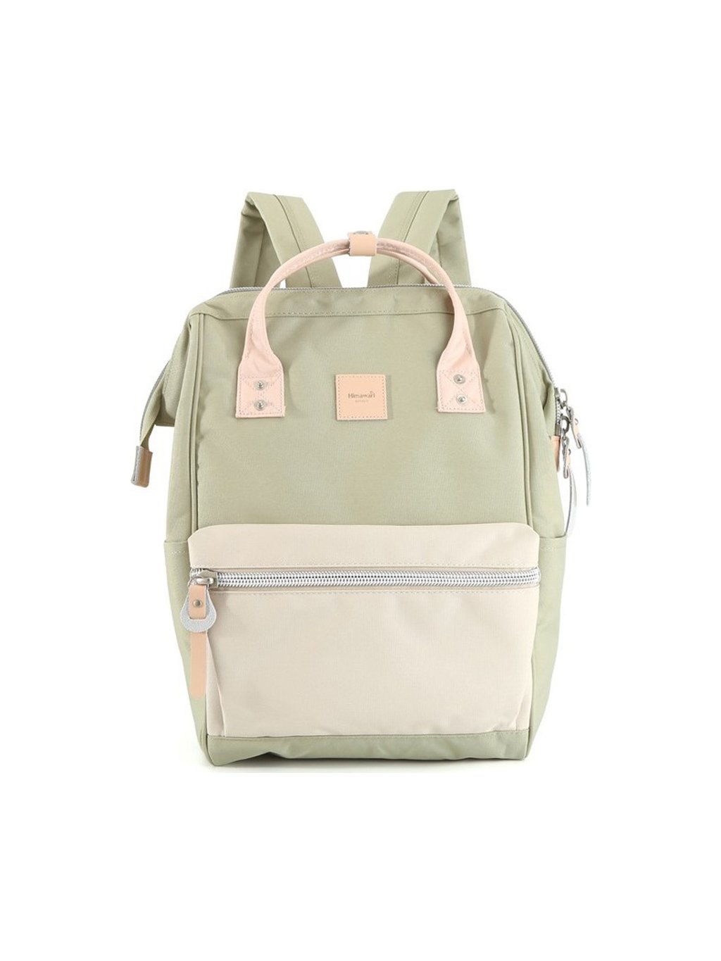 Himawari világos bézs-khaki tágas laptop hátizsák USB porttal