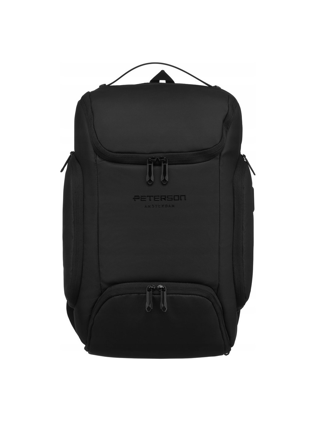 Peterson fekete tágas laptop hátizsák