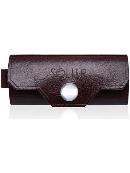 Bordó-barna bőr kulcstartó pénztárca SOLIER