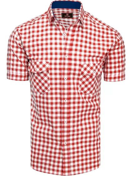 Vörös és fehér férfi kockás ing