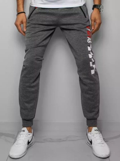 Szürke férfi melegítő nadrág mintával