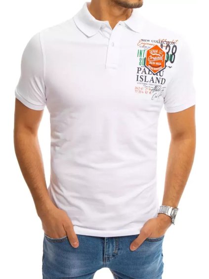 Fehér férfi póló mintával