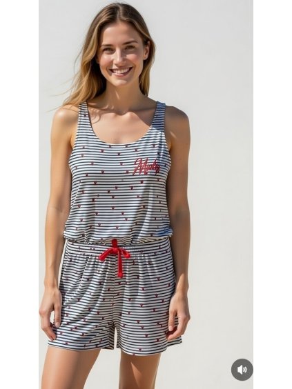 Mickey Mouse női overál - kék / fehér / piros