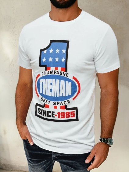 Fehér férfi póló mintával