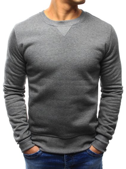 Sötétszürke férfi póló kapucni nélkül