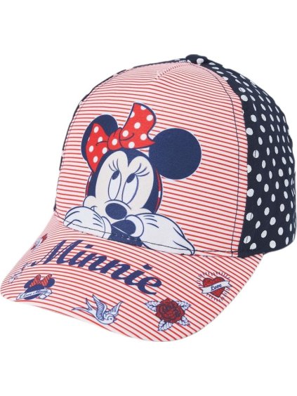 Minnie Mouse kék lány pöttyös siltes sapka