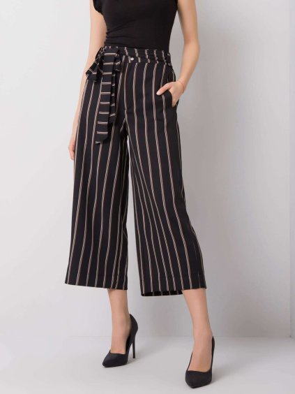 Fekete női csíkos nadrág