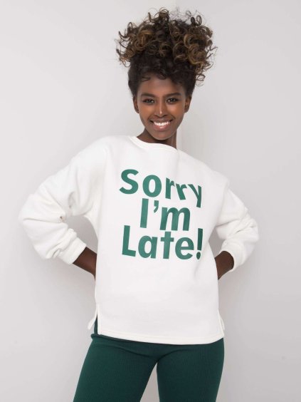 Krémszínű női póló felirattal