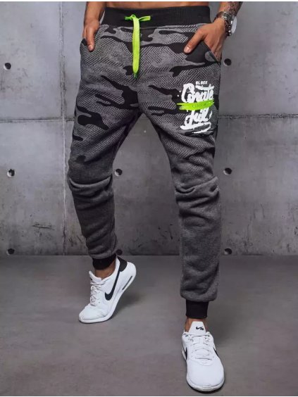 Sötétszürke férfi melegítőnadrág mintával