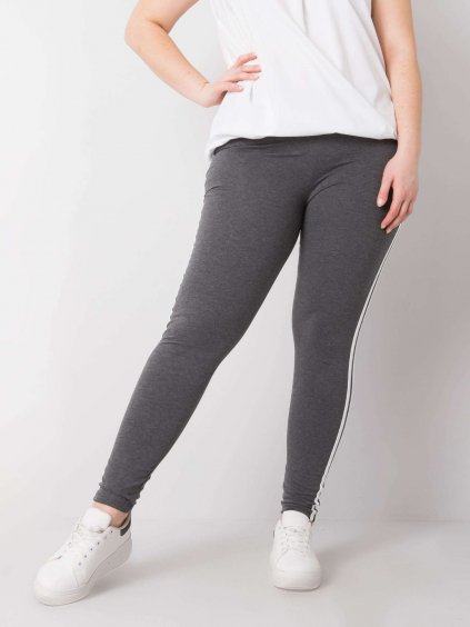 SÖTÉTSZÜRKE NŐI LEGGINGS CSÍKOKKAL