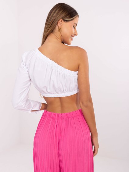 Fehér rövid top egy ujjal