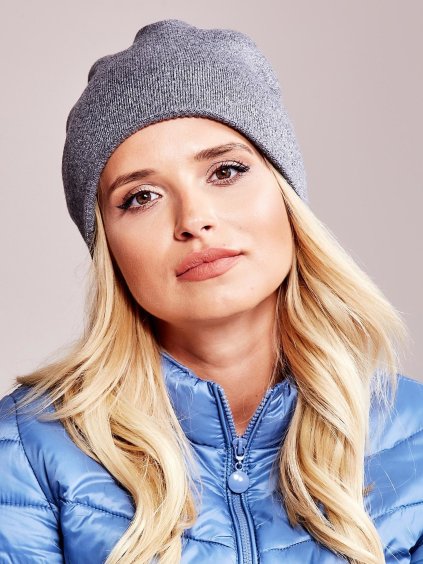 Sötétszürke női sapka LESK