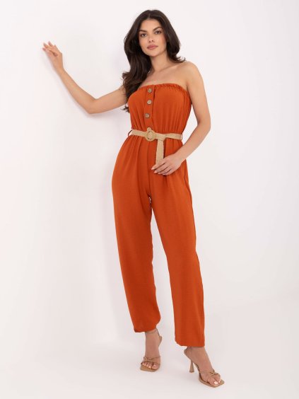 Női narancssárga overál övvel