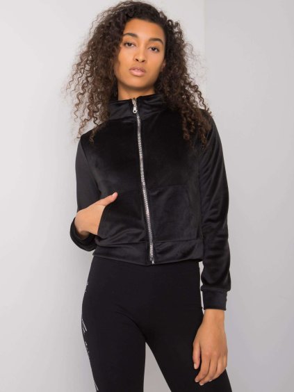 Fekete velúr pulóver Charlie