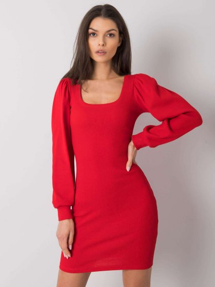 RED BODYCON MINIRUHA HOSSZÚ UJJAKKAL