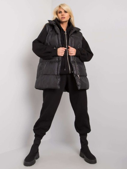 Fekete melegítő szett mellénnyel