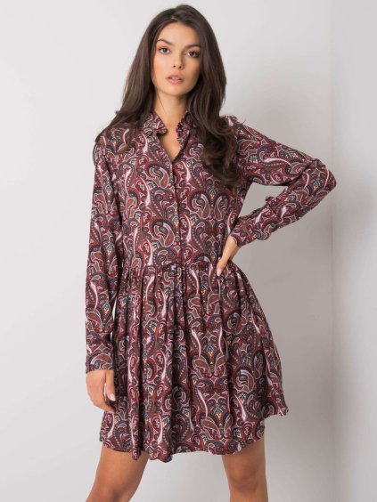 Sötétbarna mintás ruha