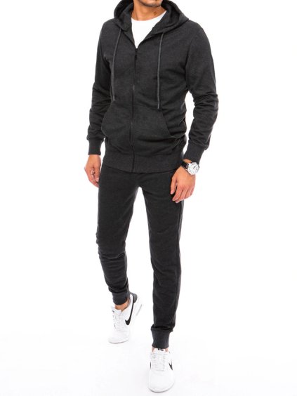 Sötétszürke basic szett cipzárral