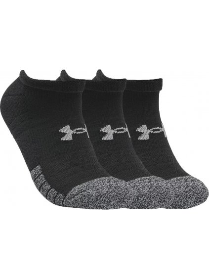 FEKETE-SZÜRKE ZOKNI SZETT UNDER ARMOUR HEATGEAR NO SHOW SOCKS 3-PACK