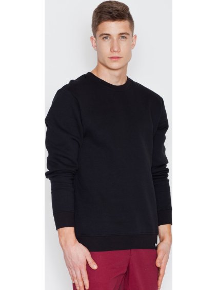 Fekete pamut pulóver