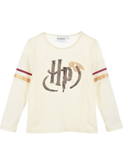 Krémszinű lány póló Harry Potter felirattal