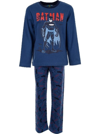 Sötétkék hosszú Batman pizsama