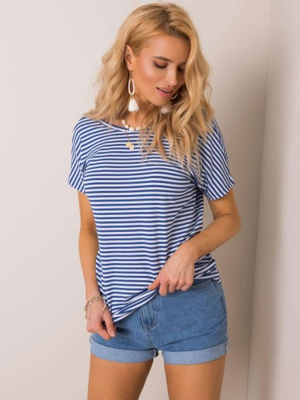 Női kék csíkos póló